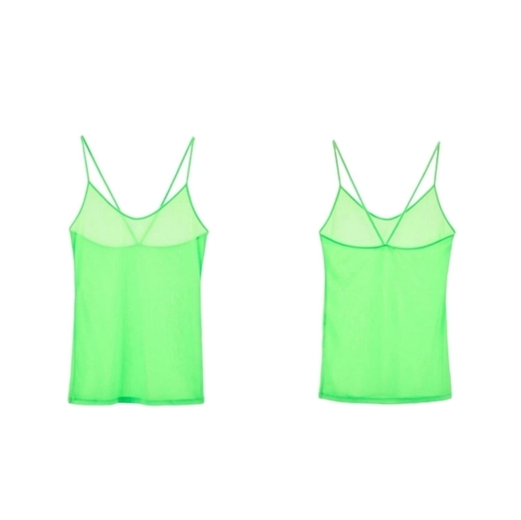 ZARA FITTED T-SHIRT NEON GREEN | 2912/932 SIZE M - Picture 2 of 4